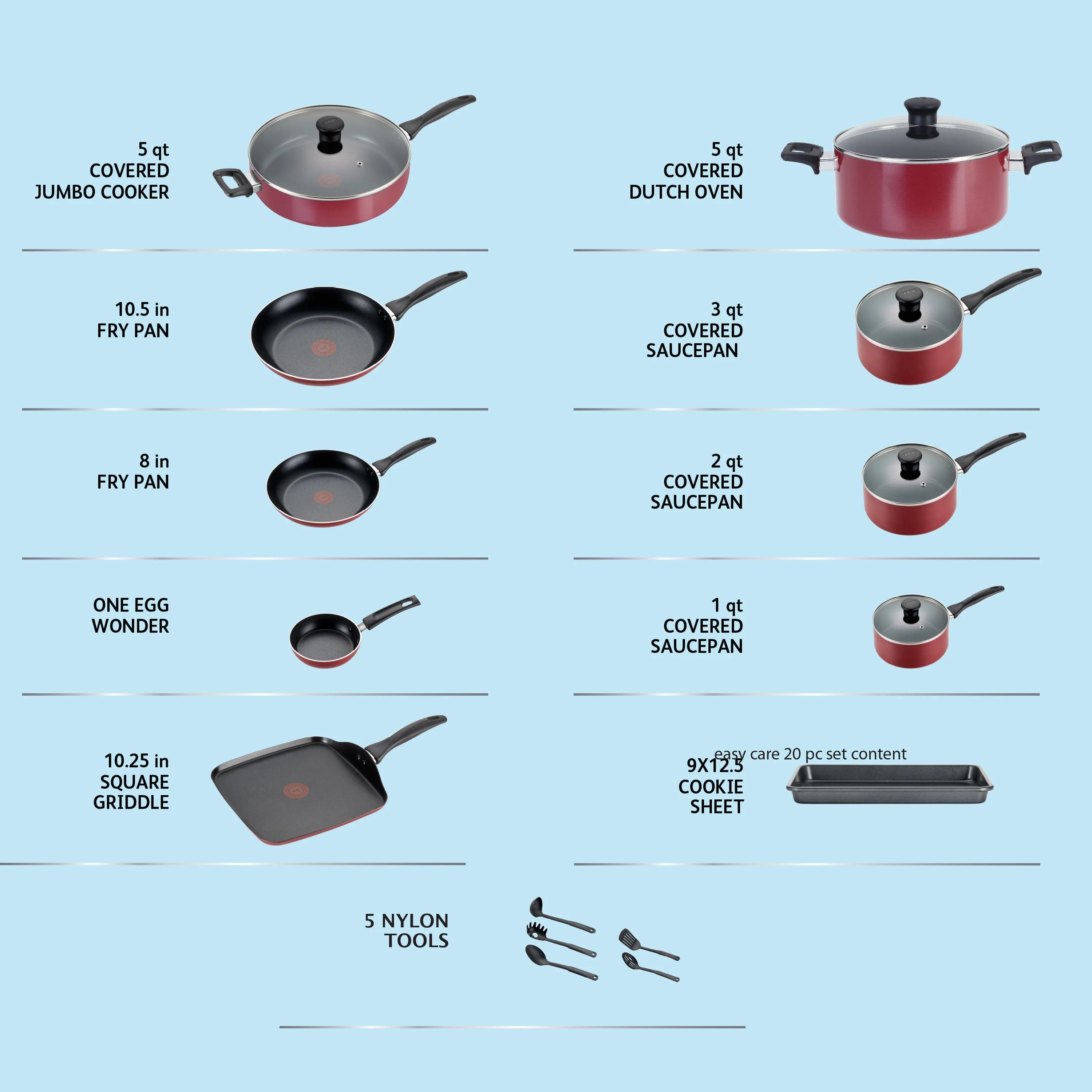20 Piece Non-Stick Cookware Set R345629