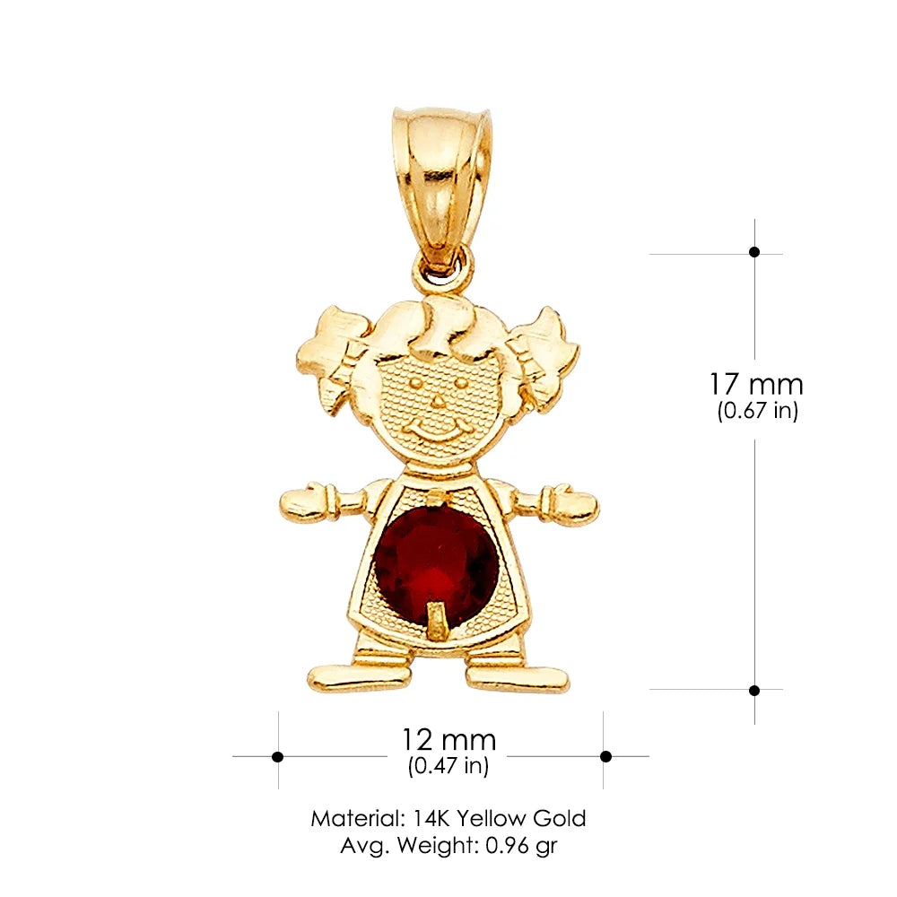 14K Yellow Gold Cubic Zirconia Pendant W16468