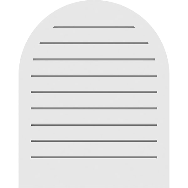 Round Top Surface Mount PVC Gable Vent with Brickmoul N8959