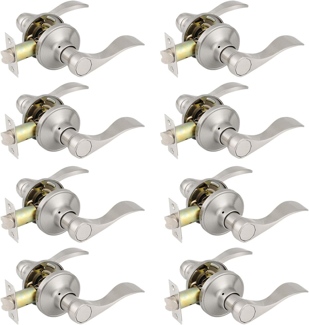 6 Pack Non-Locking Satin Nickel Door Lever Set U615877