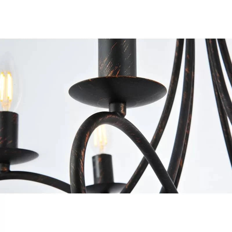 Polished Nickel 6-Light Candle-Style Chandelier U581269
