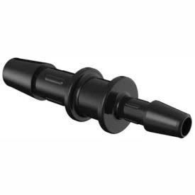 1/4x22 to 5/32x22 Barbed Reduction Coupler, Glass Filled Black Nylon Q403