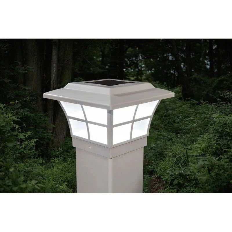 4 x 4 White Solar Post Cap (2-Pack) B49273