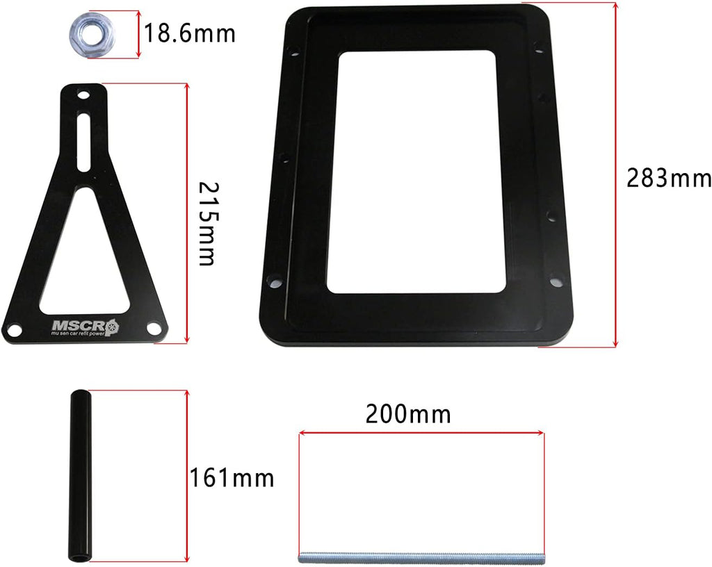Billet Battery Tray Hold Down Mount Black Pack of 2 P524