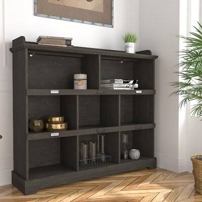 Dark Gray Oak Storage Cube Z171