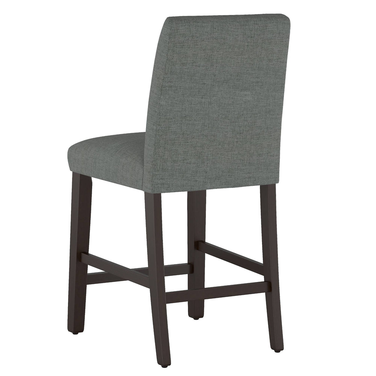 Modern Counter Height Barstool Charcoal Linen N3242