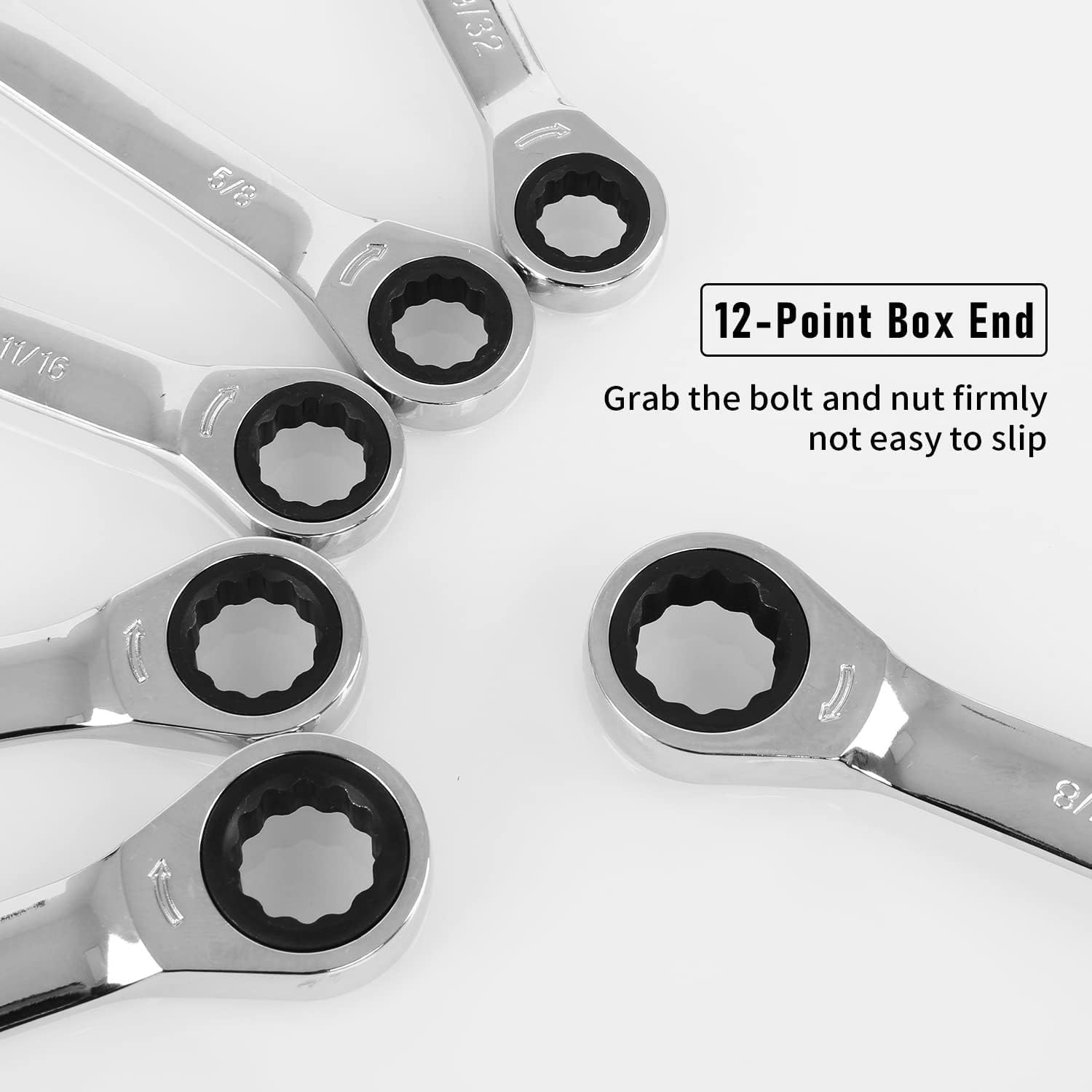 14-Piece Ratcheting Combination Wrench Set, Chrome Vanadium Steel Z9016