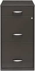 18 inch 3 Drawer Metal File Cabinet Charcoal E391657