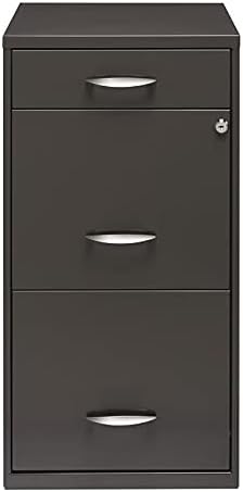 18 inch 3 Drawer Metal File Cabinet Charcoal E391657