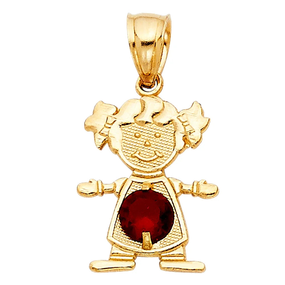 14K Yellow Gold Cubic Zirconia Pendant W16468