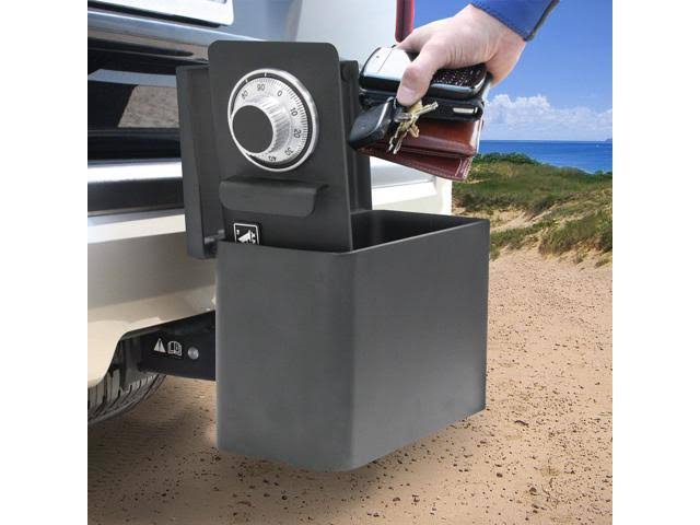 0.2 Hitch-Vault Safe, Combination Lock, Black O4590