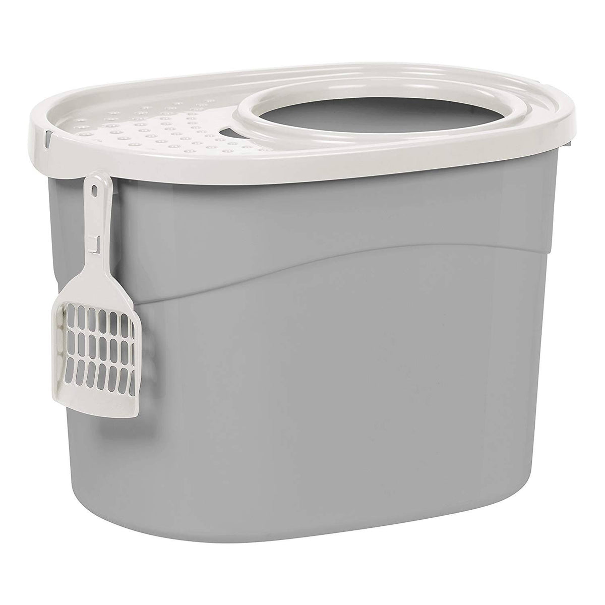 Grey Top Entry Cat Litter Box K4678