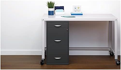 18 inch 3 Drawer Metal File Cabinet Charcoal E391657
