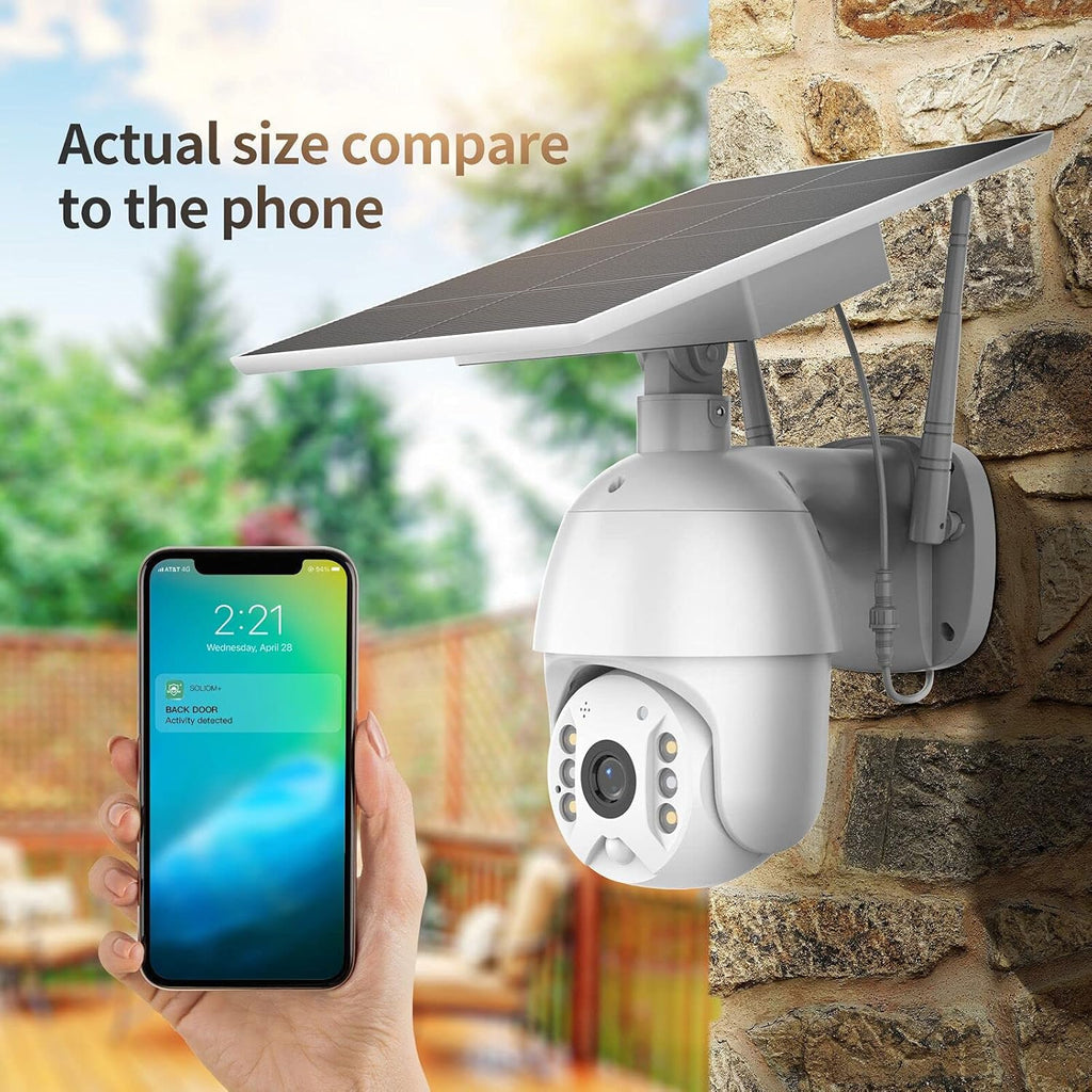 Wireless Outdoor Security Cameras with Solar Battery and Color Night Vision S864