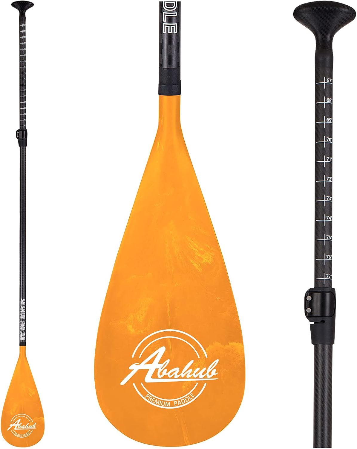 Carbon SUP Paddles, 3-Piece Adjustable Carbon Fiber Shaft 68 - 84, with Carrying Bag M144253