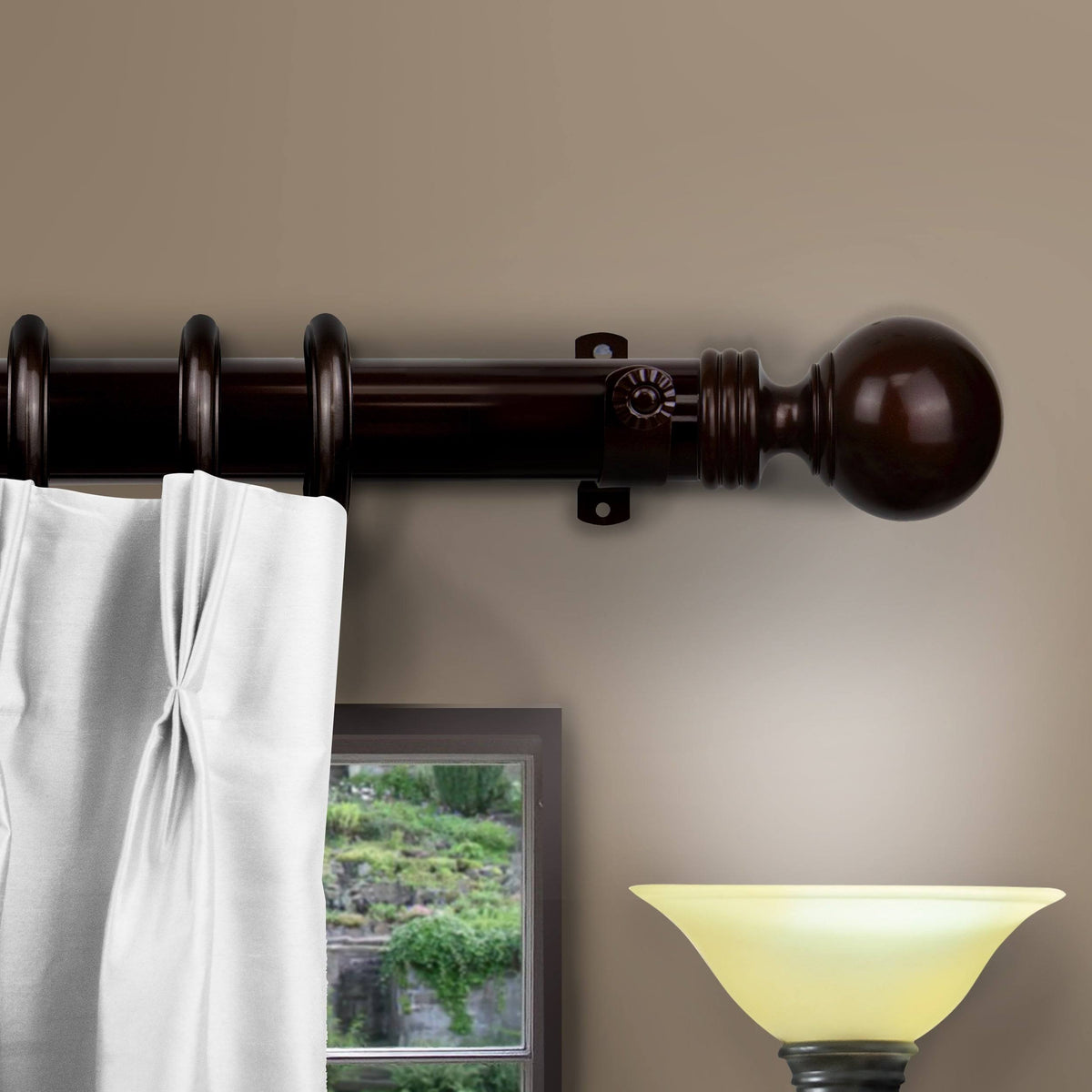 Satin Nickel Adjustable Rod with Center Open Sliders U956