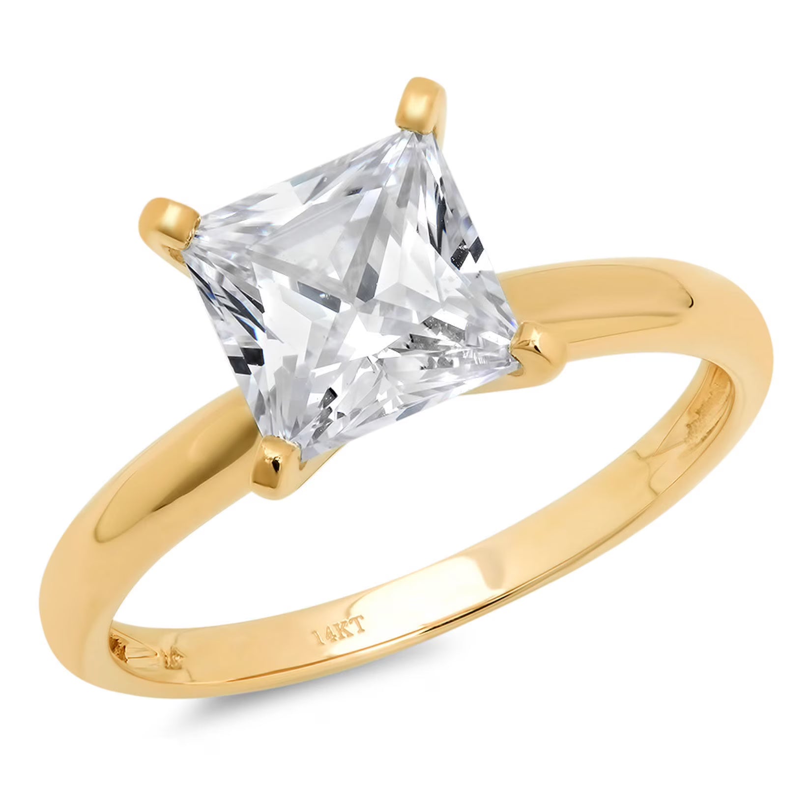 18K Yellow Gold Solitaire Engagement Ring G38972