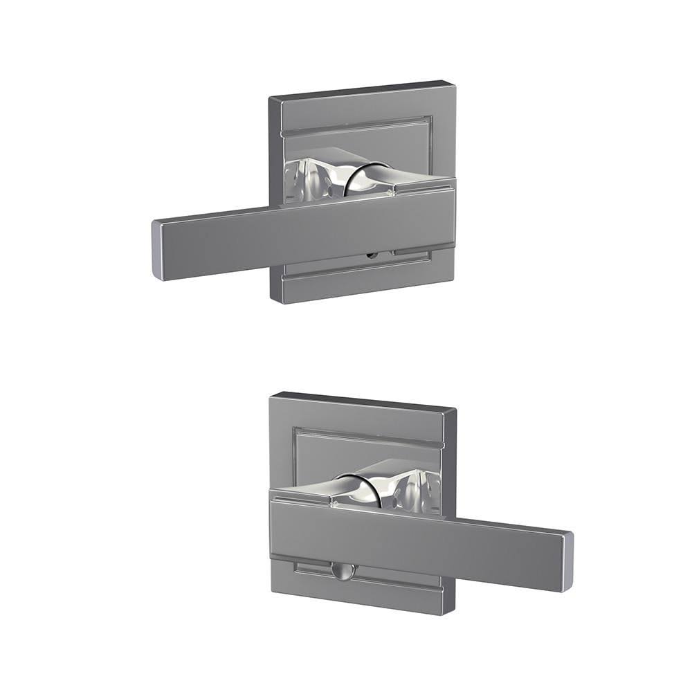 Bright Chrome Passage Door Lever Set H103651