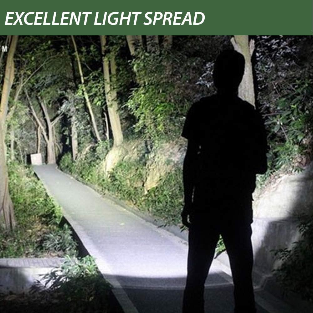 Zoomable LED Tactical Flashlight Kit with Batteries and Charger X292539
