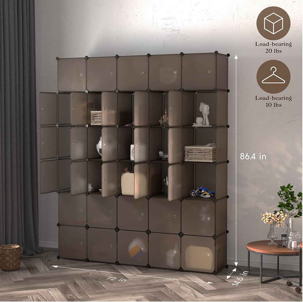30-Cube Plastic Closet Organizer Shelves G95704