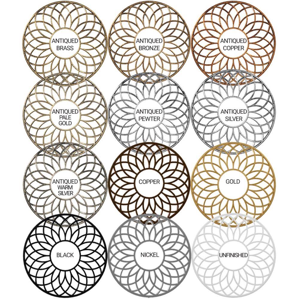 32x22OD x 12 3/8x22ID x 1x22P PVC Pierced Ceiling Medallion L48560