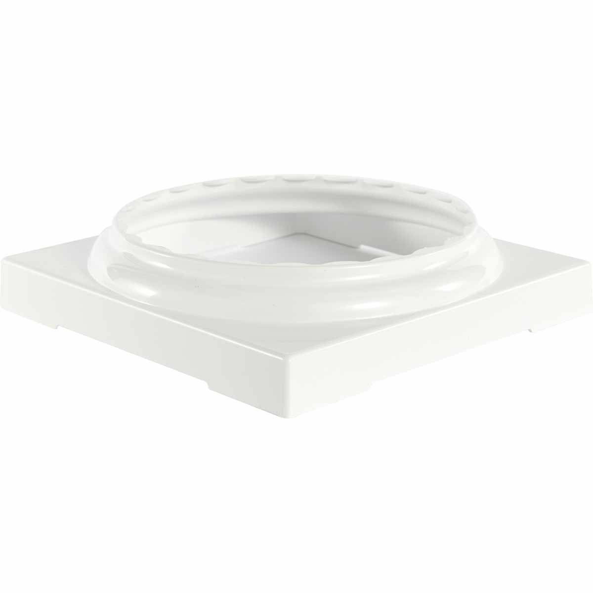 Gloss White Finish Column Base for 12x22 Fluted Round Columns V2093