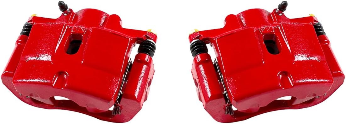 Red Powder Coated Semi-Loaded Caliper Assembly Pair Set V20820