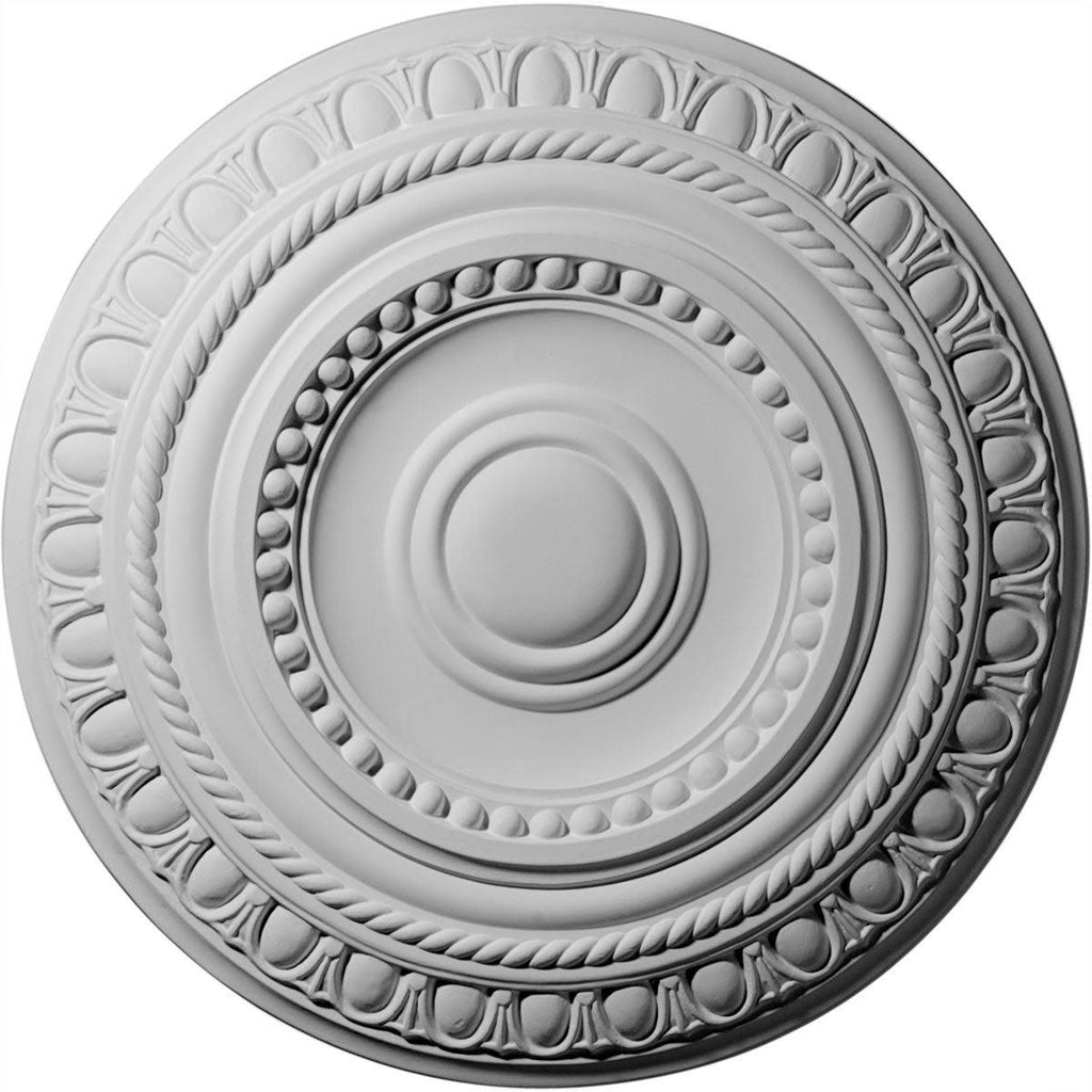 Hand-Painted Walnut Ceiling Medallion B15818