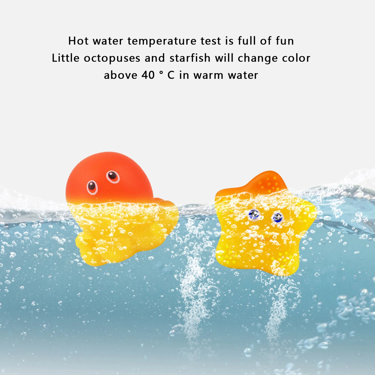 Baby Bath Toys Bathtub Toys with Net Color Changing Floating Pool Toys H18396