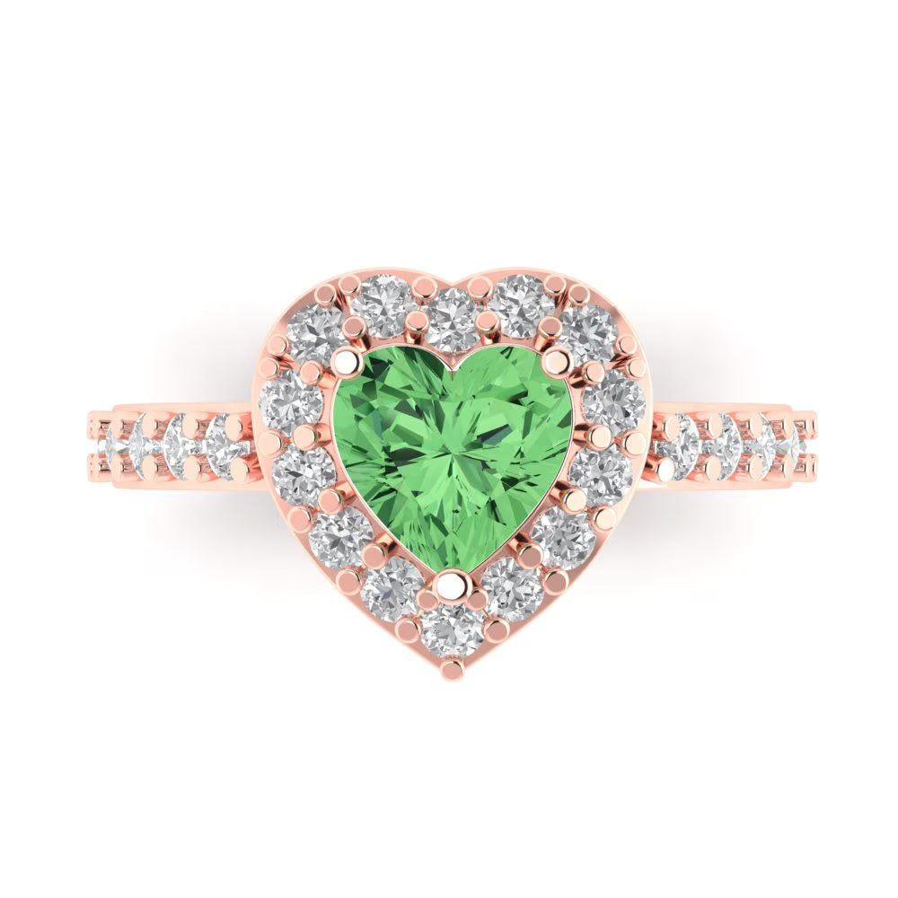14k Rose Gold Halo Solitaire Ring G963396