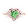 14k Rose Gold Halo Solitaire Ring G963396