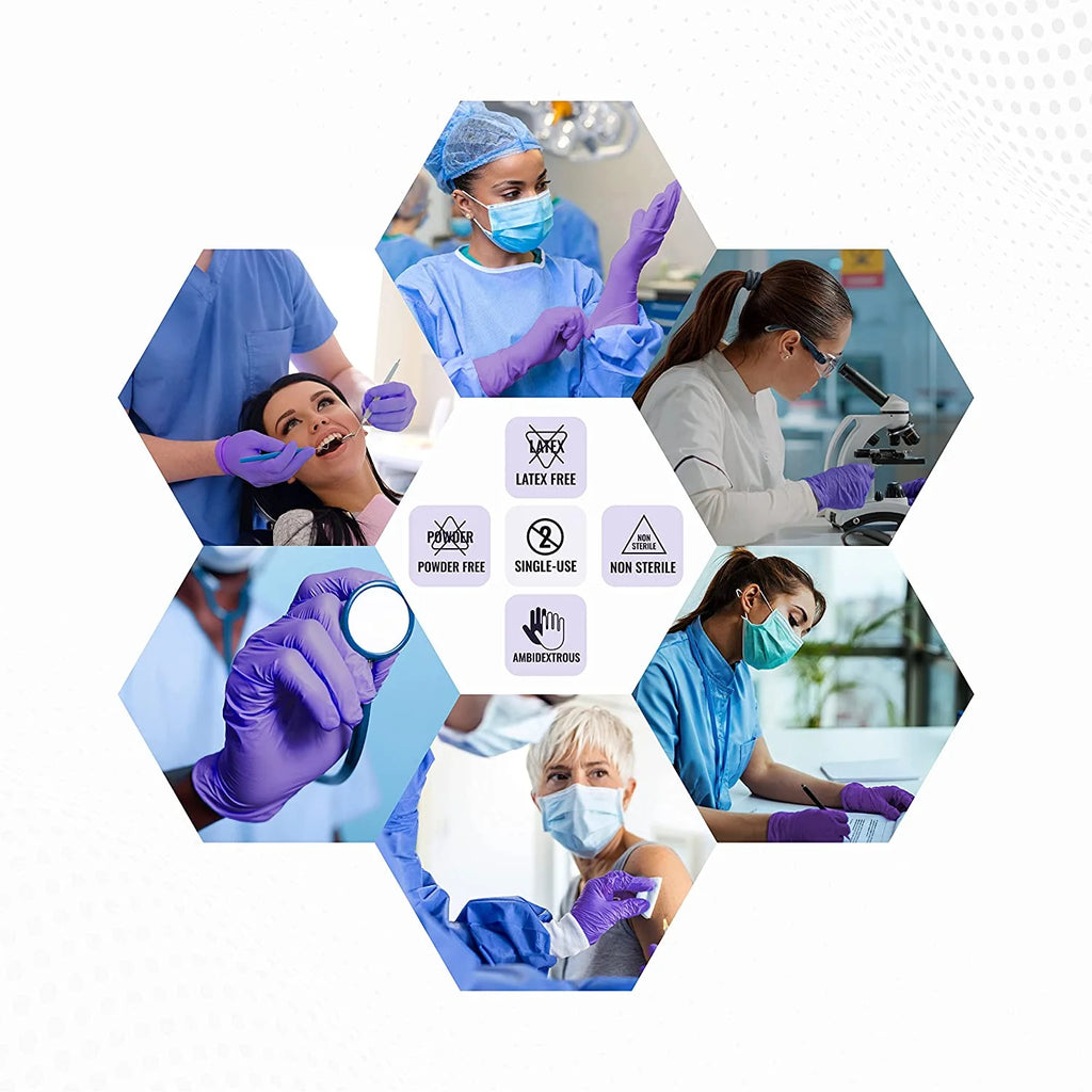 Nitrile Disposable Exam Gloves, X-Large, 300/Box, Textured Fingertips G2095