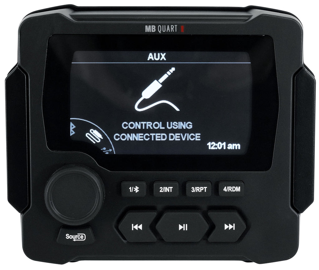 Marine Receiver with Bluetooth and 4 8" Black LED Speakers H95904