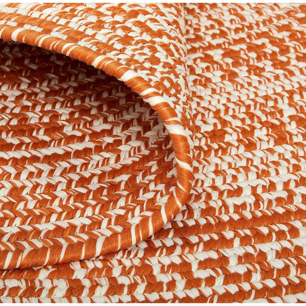 Rusted Orange Round Tweed Rug N778