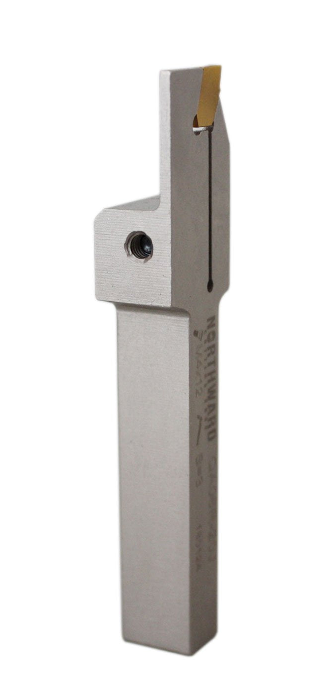 3/8'' by 1/2'' Heavy Duty Indexable Grooving/Parting Holder with Gtn-2 Tin Coated Carbide Insert S154244