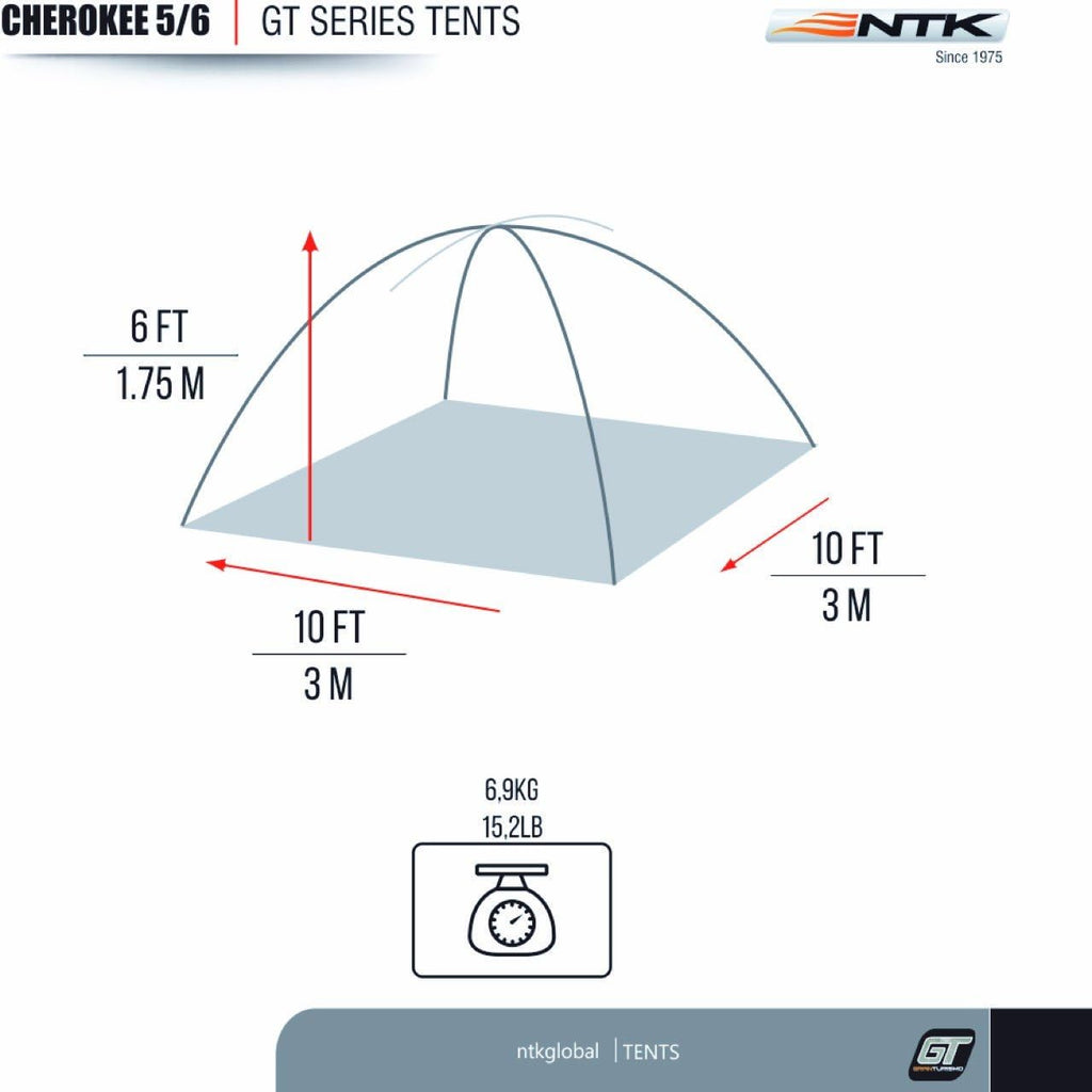 10x10 Instant 6 Person Waterproof Dome Tent I322