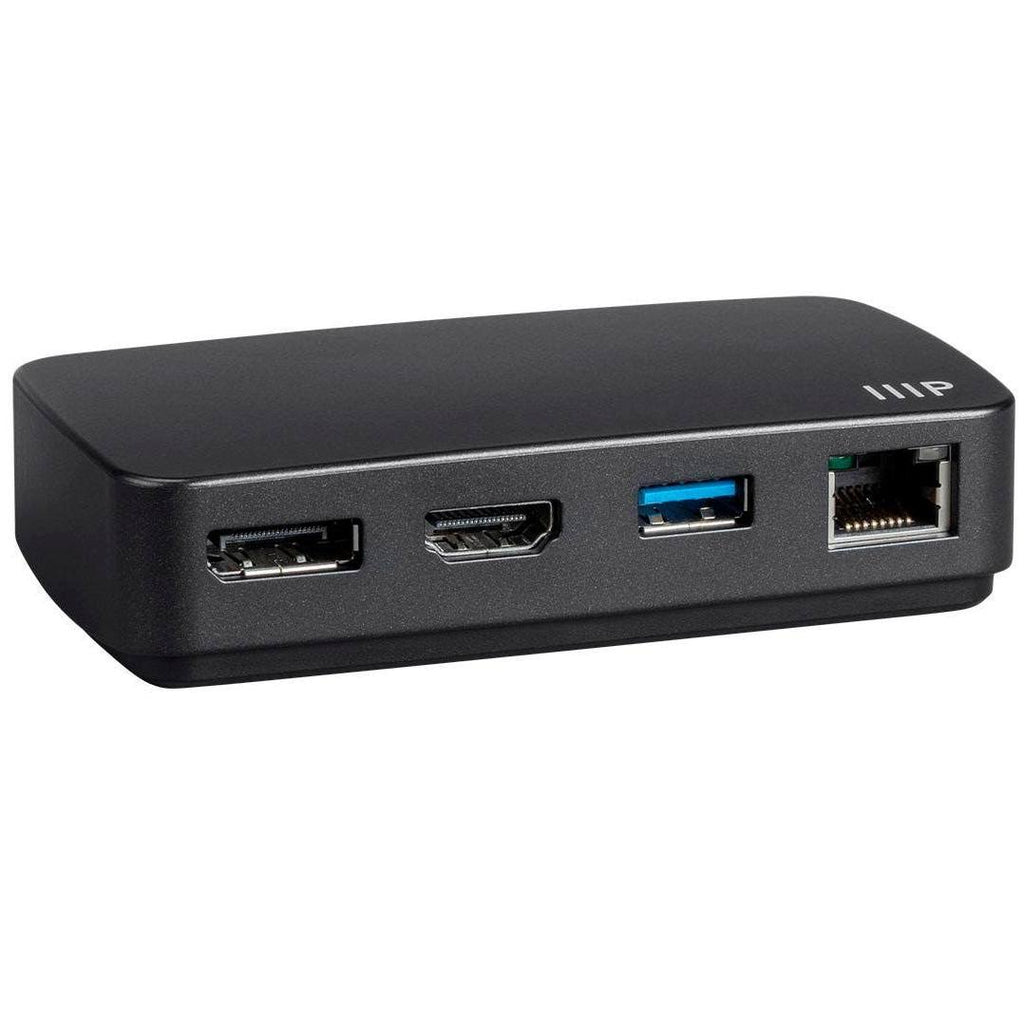 Black Thunderbolt 3 Travel Dock Adapter with Built in Cable P30833