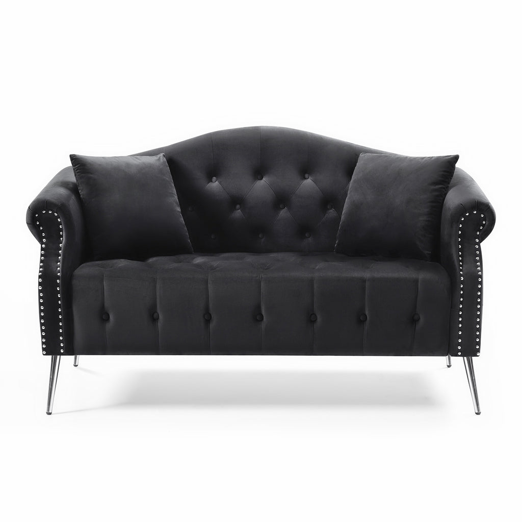 Velvet Chesterfield Loveseat I788553