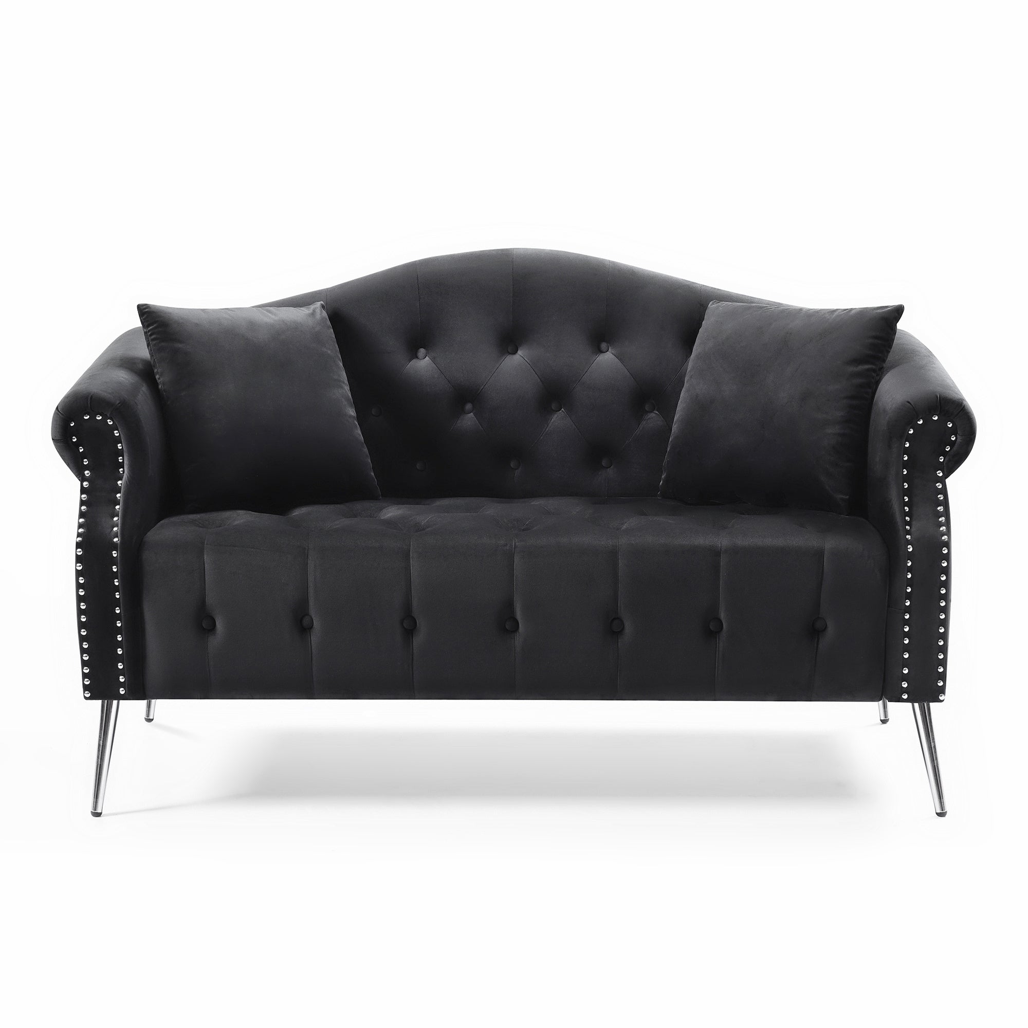 Velvet Chesterfield Loveseat I788553