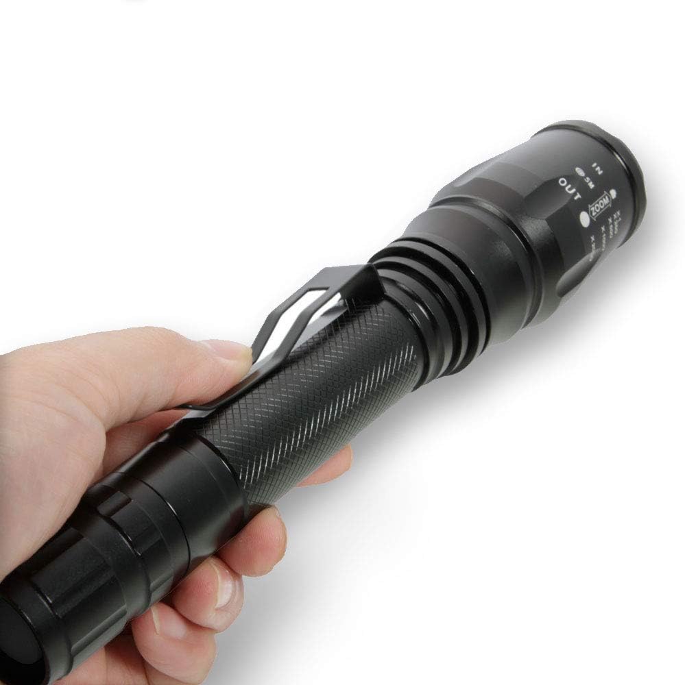 Zoomable LED Tactical Flashlight Kit with Batteries and Charger X292539