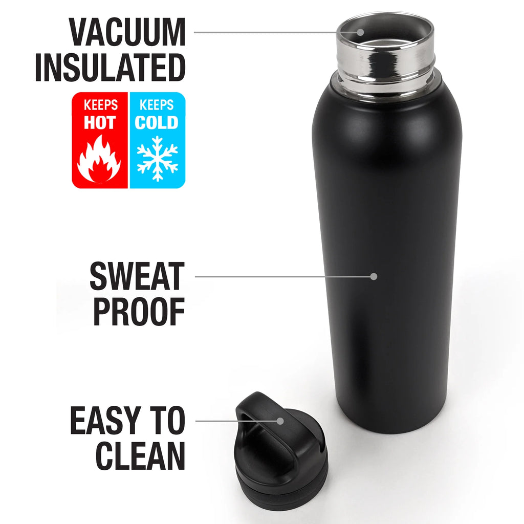 24 oz Insulated Stainless Steel Water Bottle with Loop Cap T2825