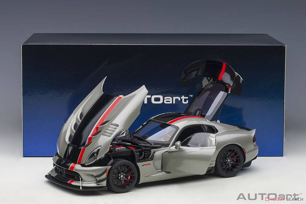 Metallic Silver Black Stripe Diecast Car J88352