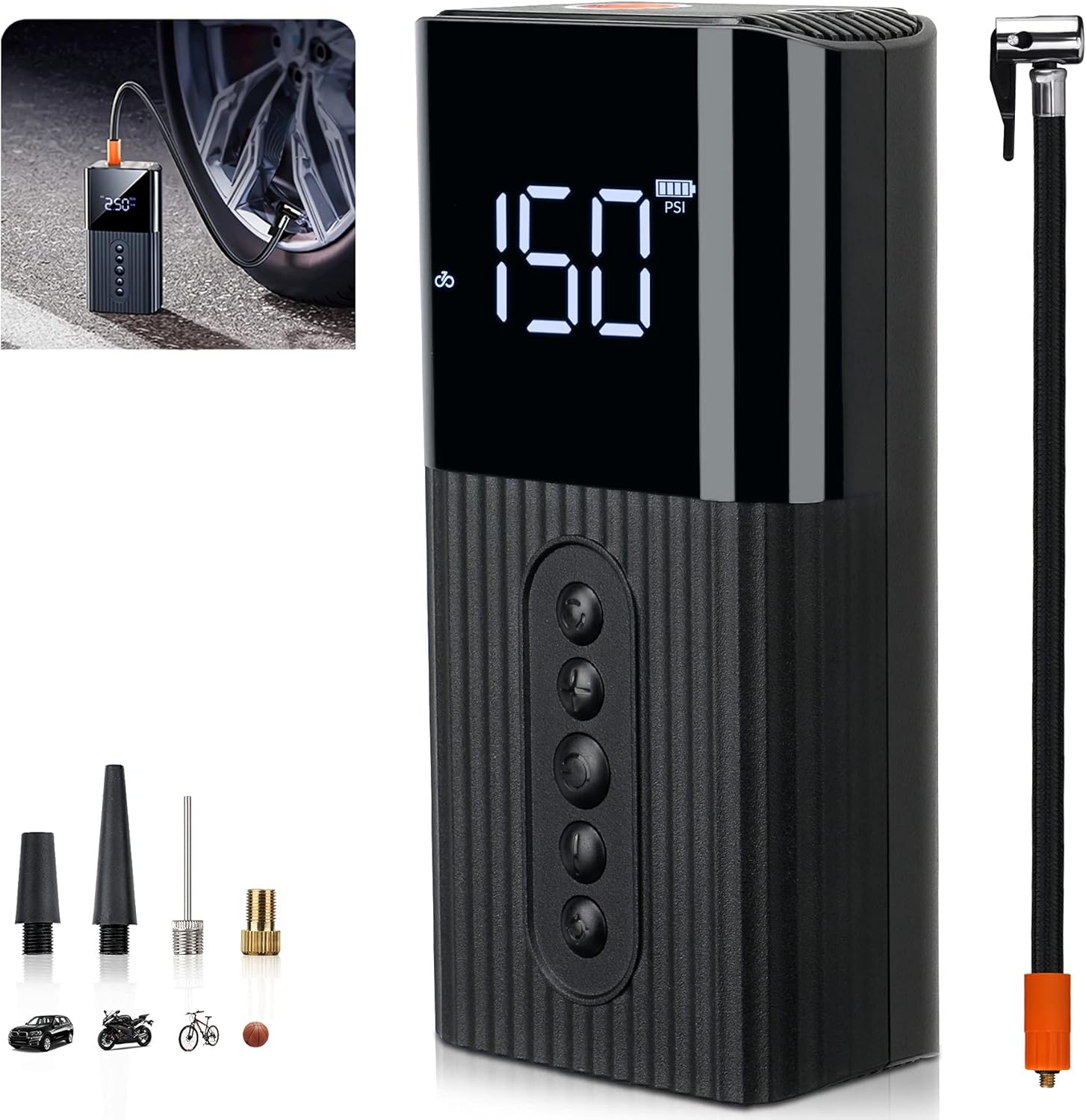 Portable 150PSI Cordless Tire Inflator Air Compressor O50378