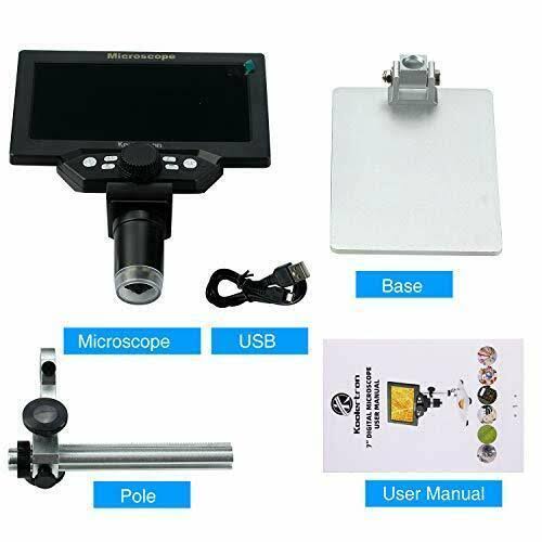 7 inch LCD Digital USB Microscope 12mp 1-1200x Magnification Handheld H81519