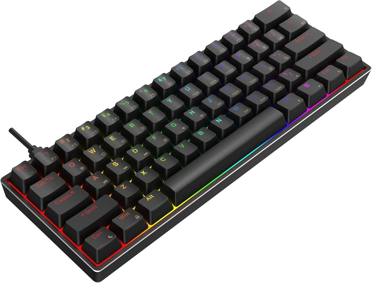 GK61 Mechanical Gaming Keyboard 61 Keys Aluminum Case PBT Keycap Hot Swappable RGB Backlight G87718