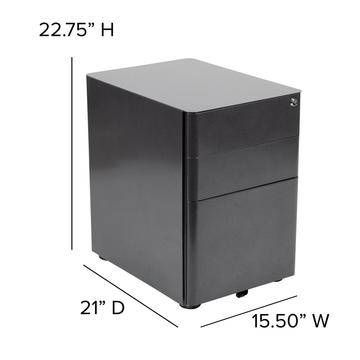 Red 3 Drawer Filing Cabinet O51621