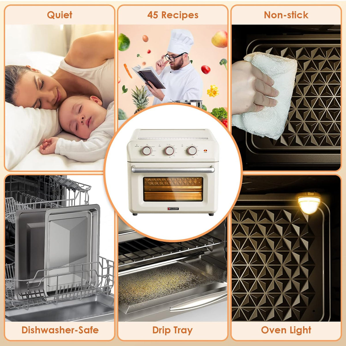 26.5Qt Stainless Steel Countertop Convection Oven Air Fryer A498347