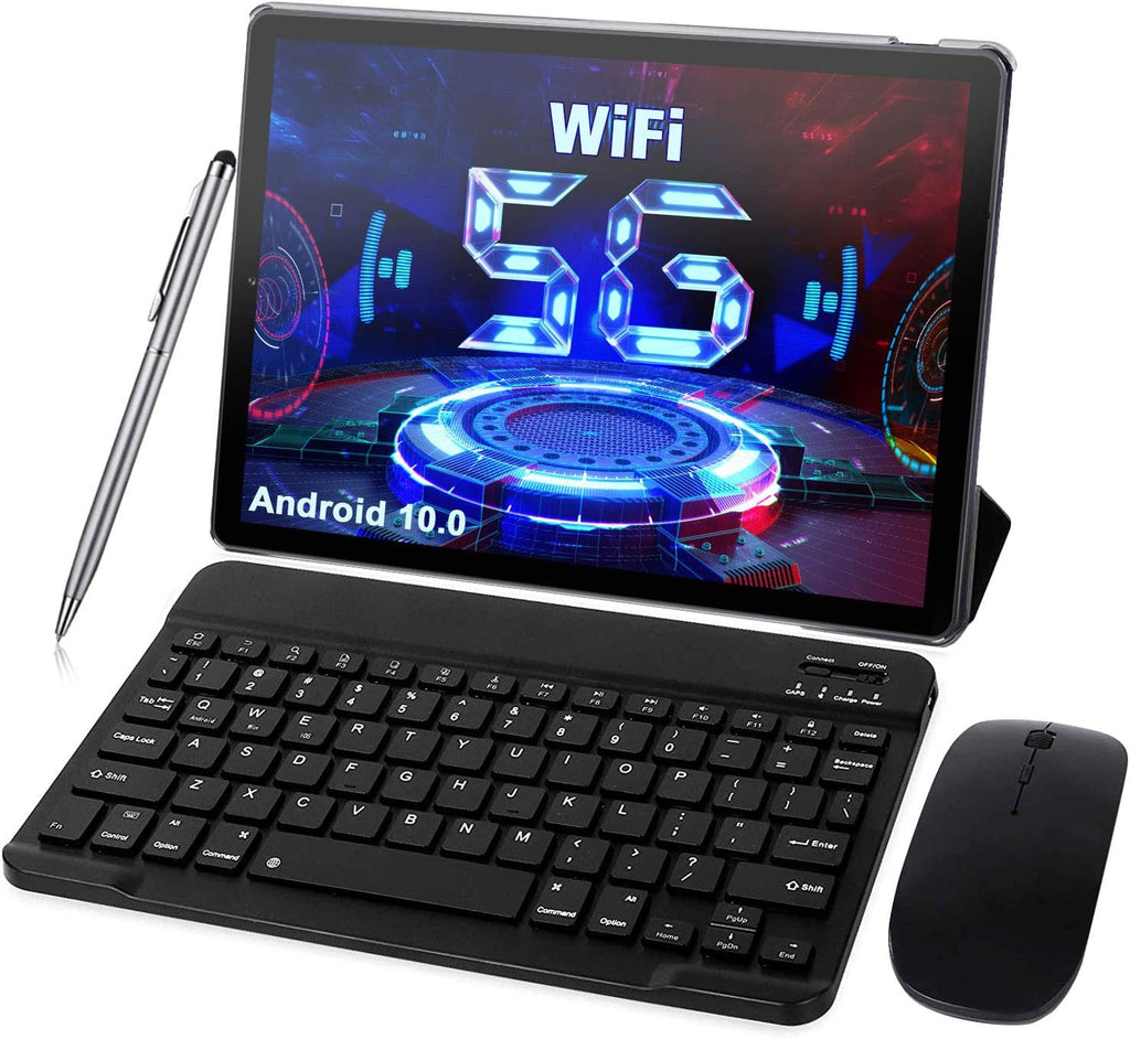 10.1 inch Android Tablet with Keyboard Mouse 4GB RAM 64GB ROM Red N23441