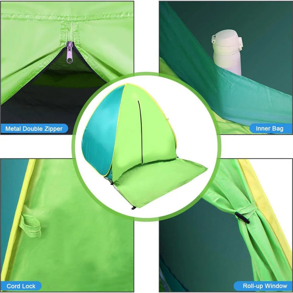 Green/Cyan Pop Up Beach Tent with Carry Bag S8108