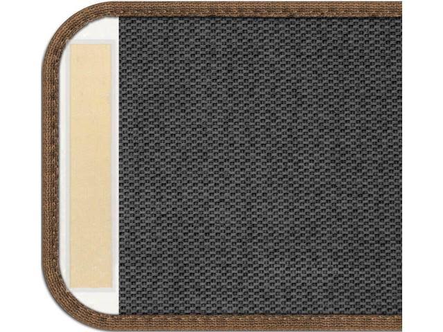15 Pc Adhesive Carpet Stair Treads Toffee Brown 8 in. x 23.5 in. O350285